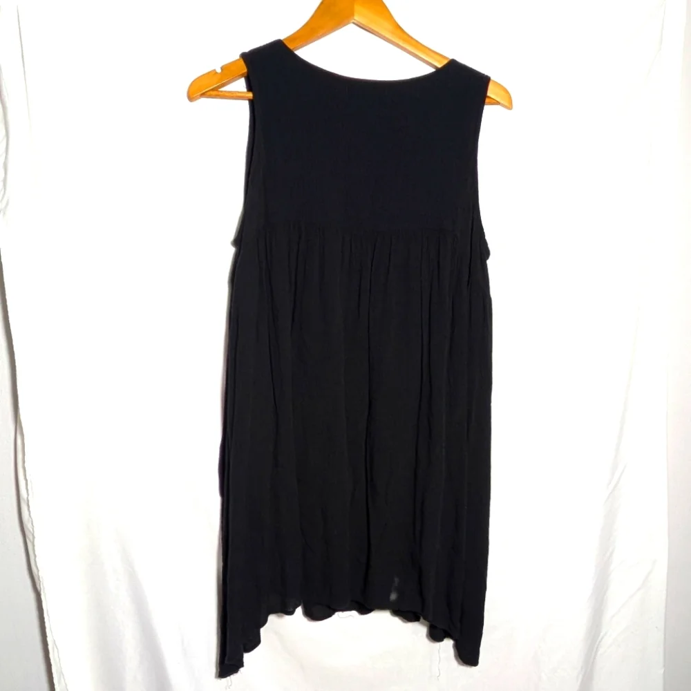 Women's 5th & Love Colorful Embroidered Black Boho Summer Fun Dress Sz M - Picture 3 of 10